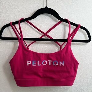 Peloton Fuchsia Sports Bra with Strappy Back